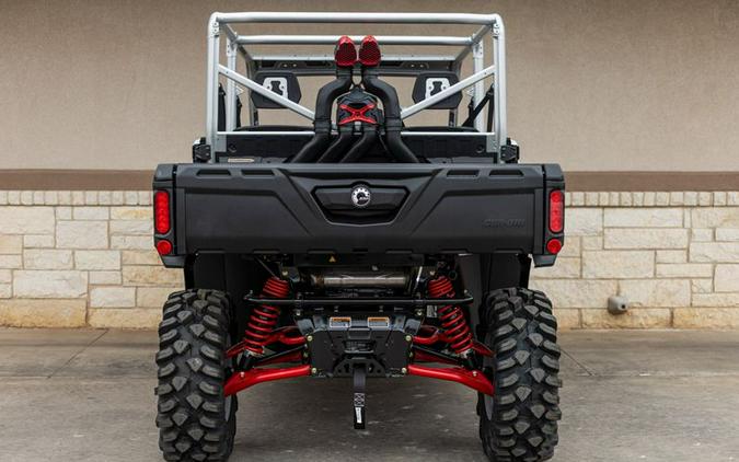 New 2024 CAN-AM DEFENDER MAX X MR WITH HALF-DOORS HD10 HYPER SILVER & LEGION RED