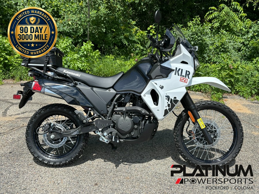 2025 Kawasaki KLR 650 Pearl Crystal White/Metallic Carbon Gray - UA36531