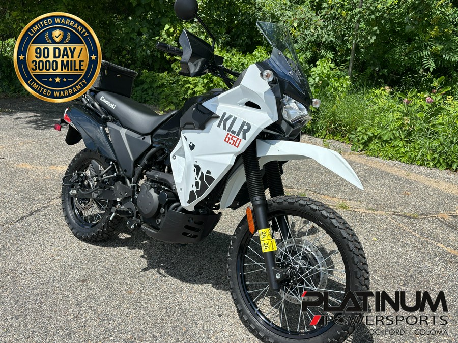 2025 Kawasaki KLR 650 Pearl Crystal White/Metallic Carbon Gray - UA36531