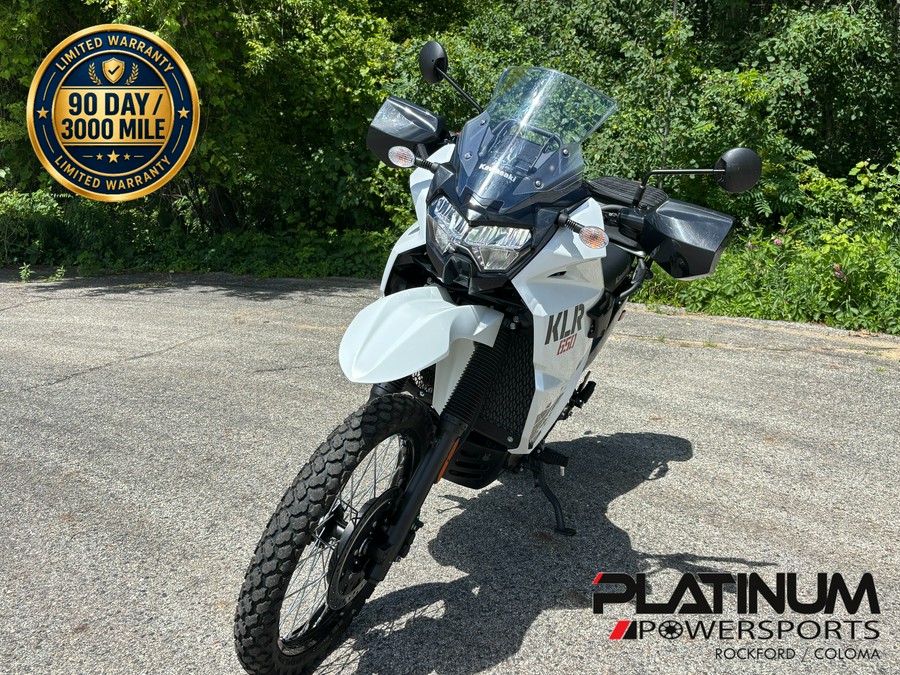 2025 Kawasaki KLR 650 Pearl Crystal White/Metallic Carbon Gray - UA36531