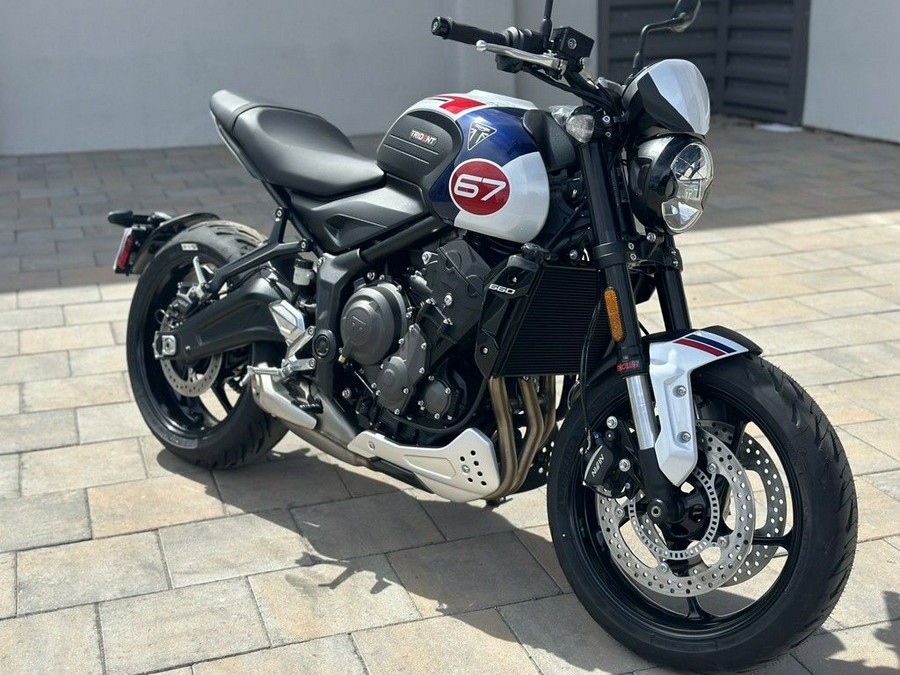 2024 Triumph Trident 660 Triple Tribute Edition Snowdonia White