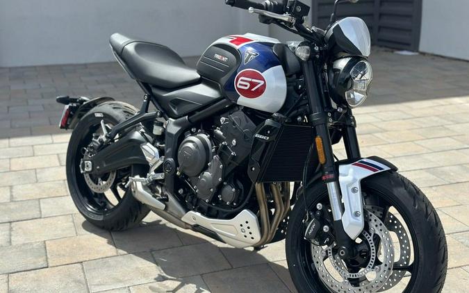 2024 Triumph Trident 660 Triple Tribute Edition Snowdonia White