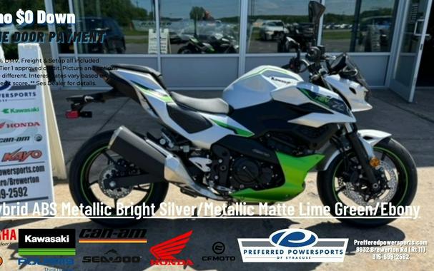 2024 Kawasaki Z7 Hybrid ABS Metallic Bright Silver/Metallic Matte Lime Green/Ebony