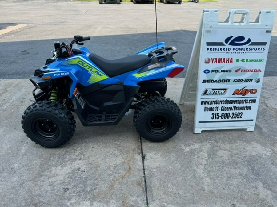 2024 Polaris Industries Outlaw 70 EFI Velocity Blue/Lifted Lime