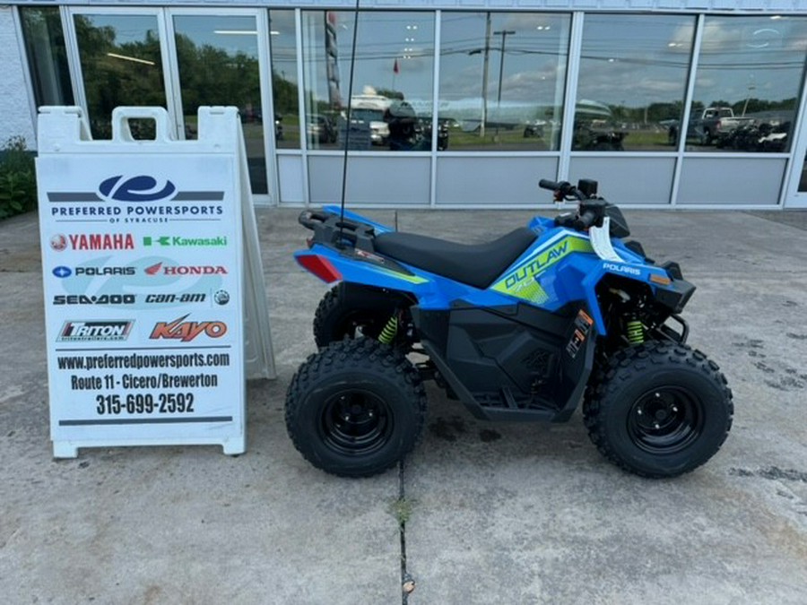 2024 Polaris Industries Outlaw 70 EFI Velocity Blue/Lifted Lime