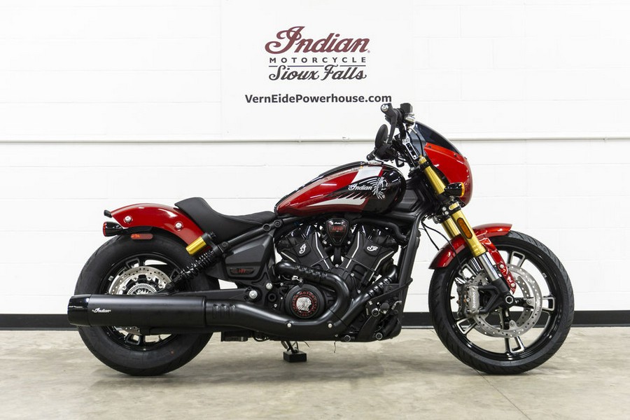 2025 Indian Motorcycle® 101 Scout® Sunset Red Metallic with Graphics