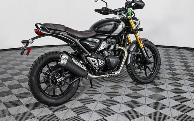2025 Triumph Scrambler 400 X Phantom Black Silver Ice