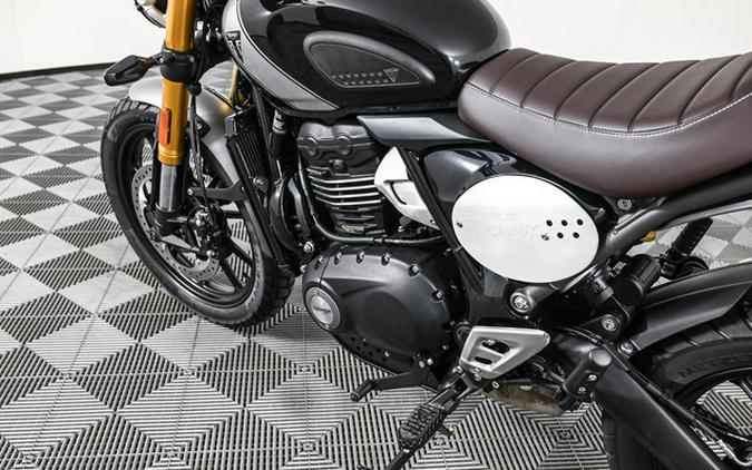 2025 Triumph Scrambler 400 X Phantom Black Silver Ice