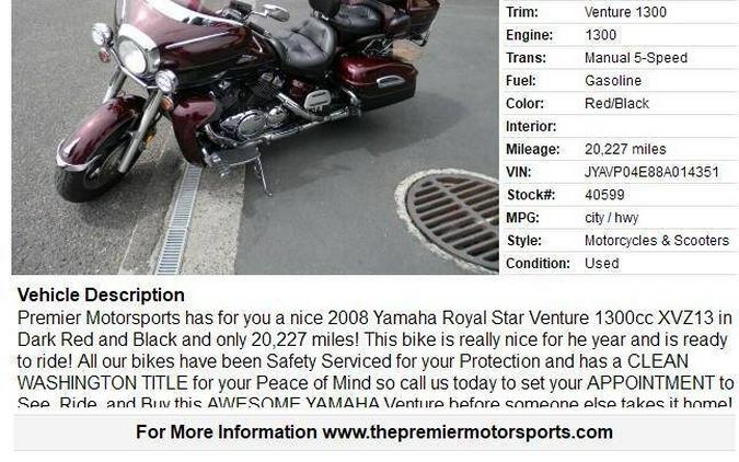 2008 Yamaha Royal Star Venture 1300