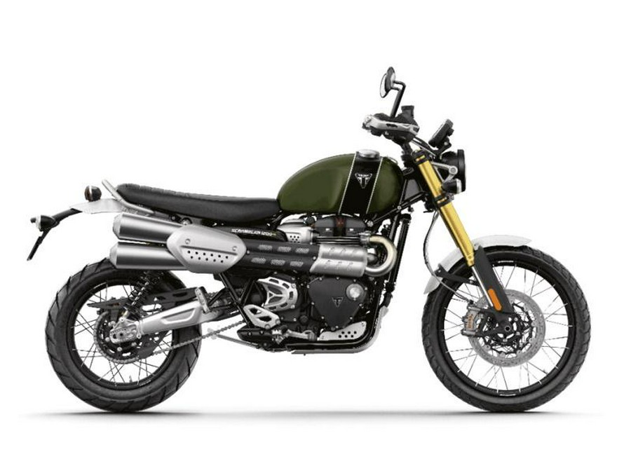 2022 Triumph Scrambler 1200 XE Matt Khaki Green Matt Jet Black