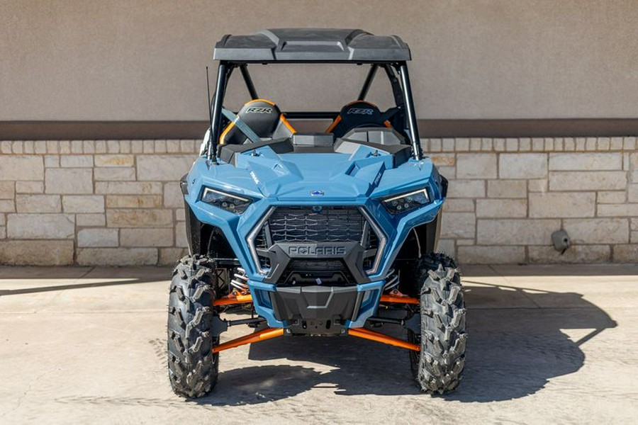 New 2024 POLARIS RZR TRAIL ULTIMATE STORM BLUE AND WHITE LIGHTNING