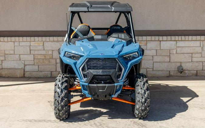 New 2024 POLARIS RZR TRAIL ULTIMATE STORM BLUE AND WHITE LIGHTNING