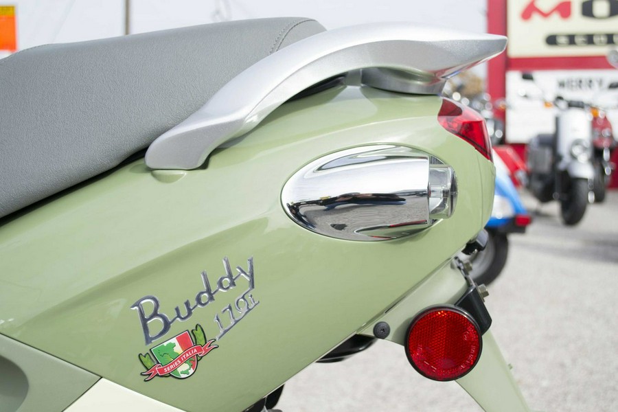 2023 Genuine Scooter Buddy 170i Italia Olive Green and Cream