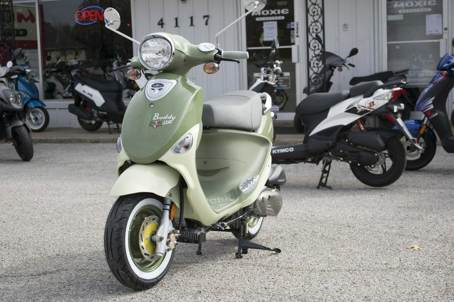 2023 Genuine Scooter Buddy 170i Italia Olive Green and Cream