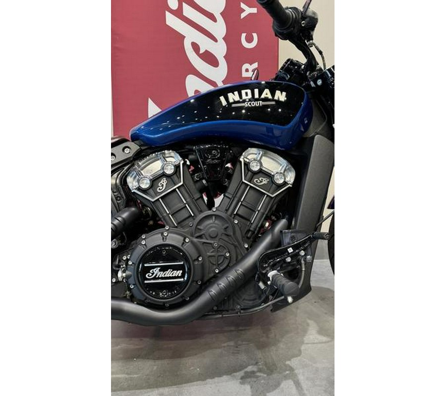 2019 Indian Motorcycle® Scout® Bobber Icon Series Brilliant Blue/Black Wet Slide