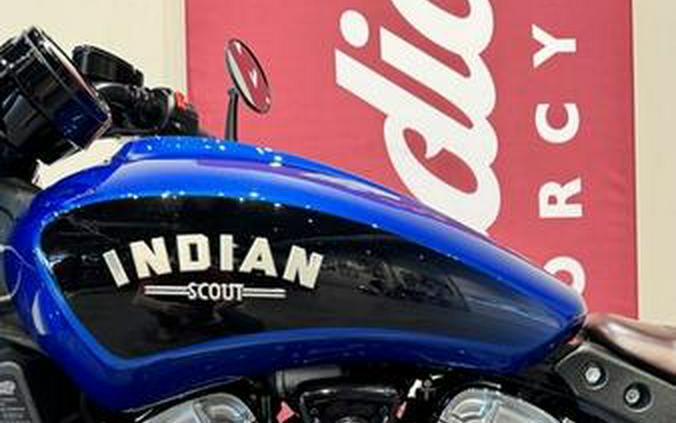 2019 Indian Motorcycle® Scout® Bobber Icon Series Brilliant Blue/Black Wet Slide