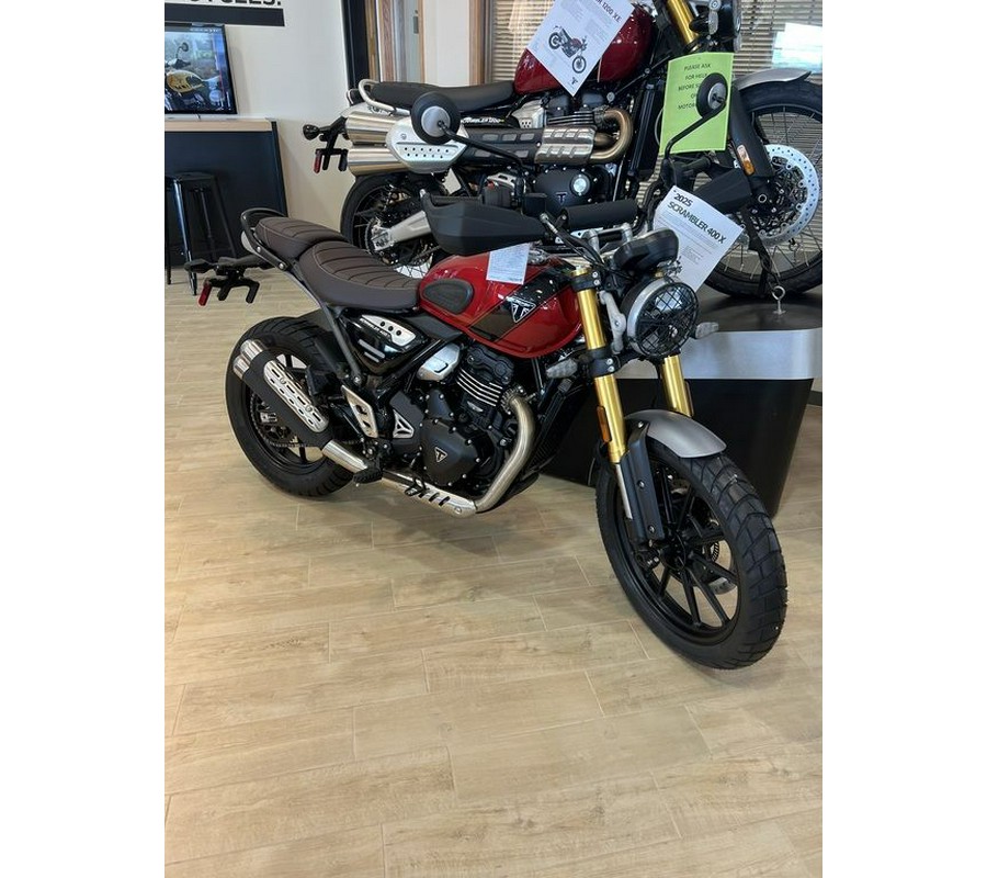 2025 Triumph Scrambler 400 X Carnival Red / Phantom Black