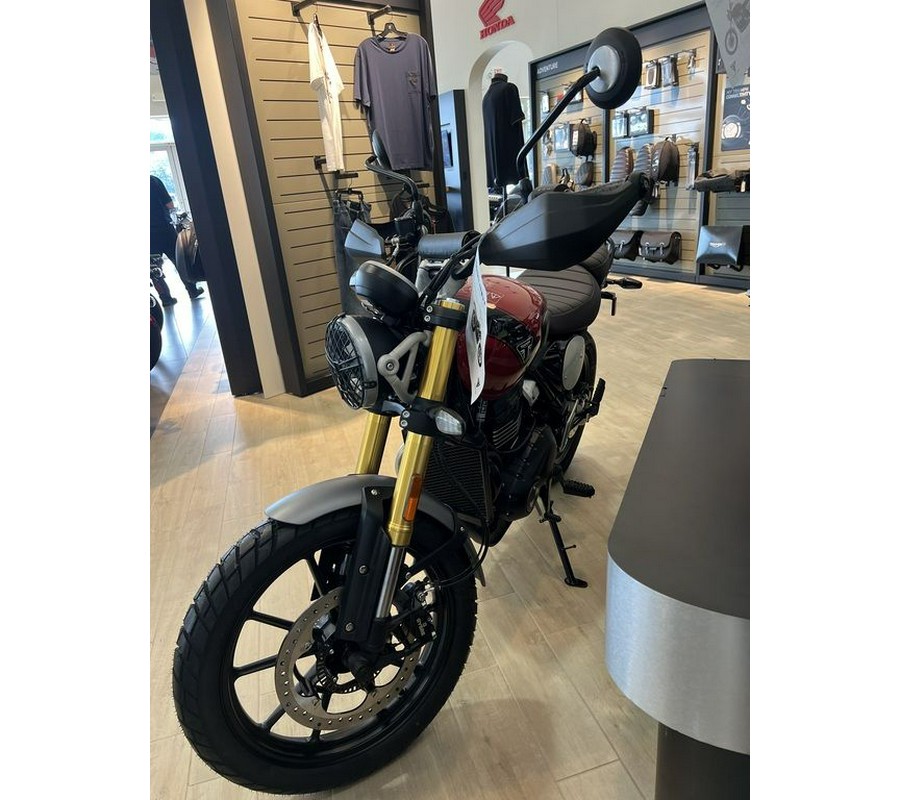 2025 Triumph Scrambler 400 X Carnival Red / Phantom Black