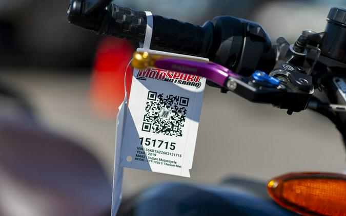 2019 Indian FTR 1200 S Titanium Metallic Over Thunder Black P