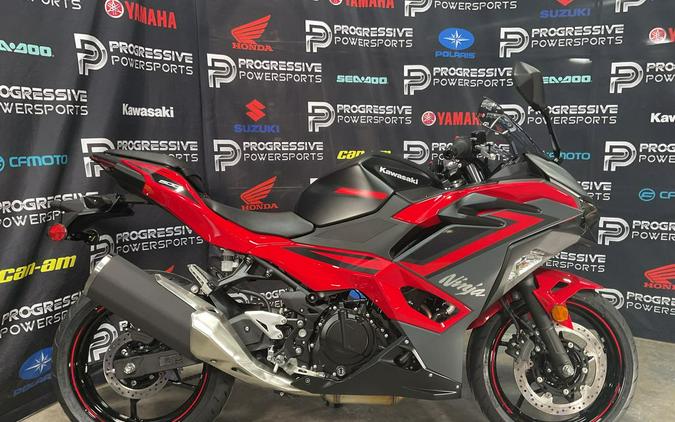 2024 Kawasaki Ninja® 500 ABS Passion Red/Metallic Flat Spark Black