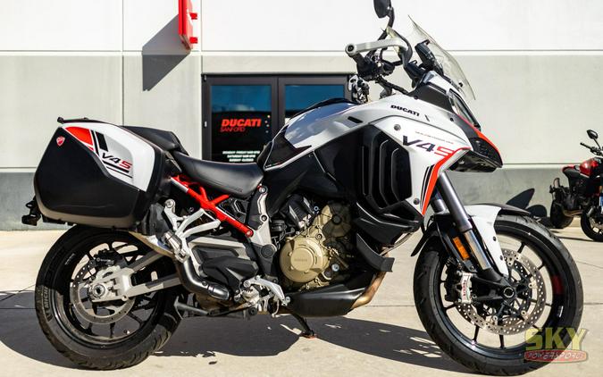 2023 Ducati Multistrada V4 S Iceberg White Alloy Wheels TravelRadar