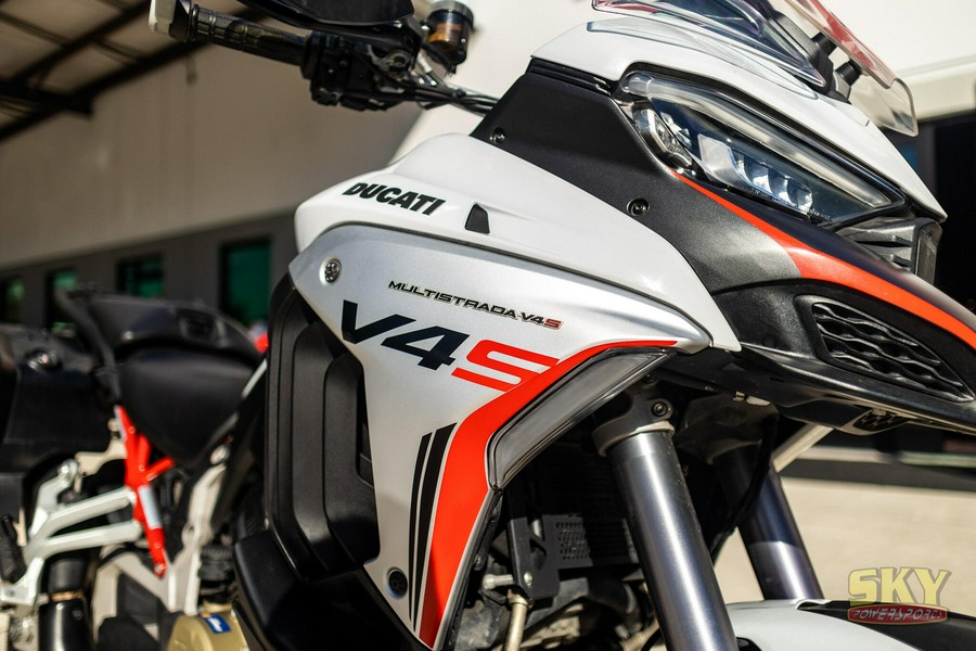 2023 Ducati Multistrada V4 S Iceberg White Alloy Wheels TravelRadar