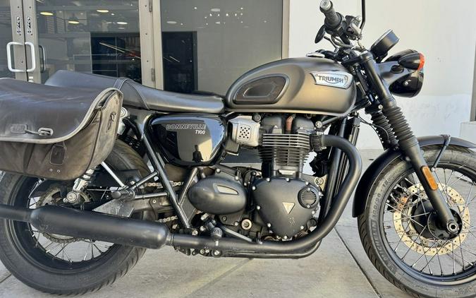 2020 Triumph Bonneville T100 Black Matte Irostone/Matte Black