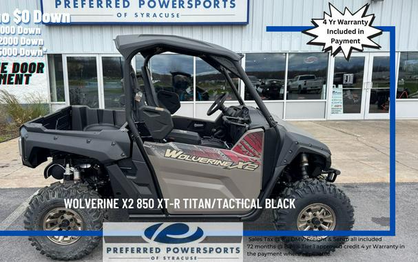 2024 Yamaha Wolverine X2 850 XT-R Titan/Tactical Black