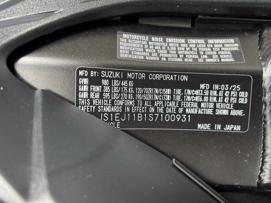 2025 Suzuki GSX1300RRKM5 Hayabusa