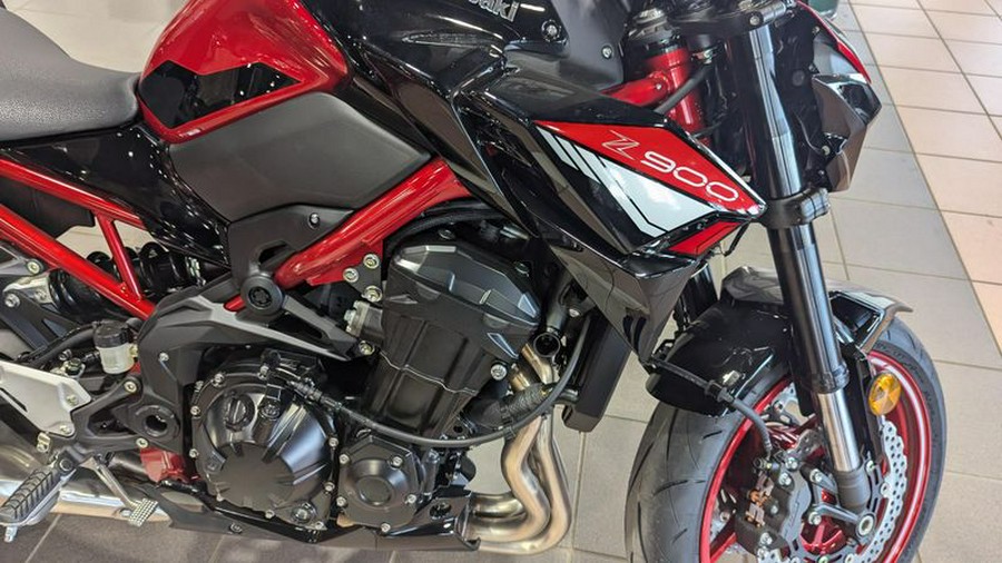 New 2024 KAWASAKI Z900 ABS CANDY PERSIMMON RED AND EBONY