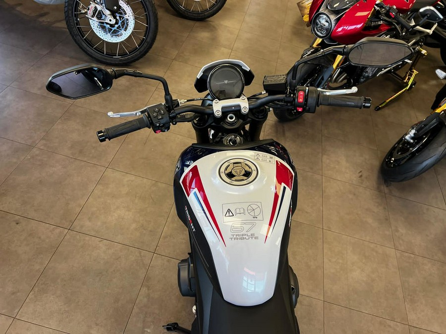 2025 Triumph Trident 660 Triple Tribute Edition Snowdonia White