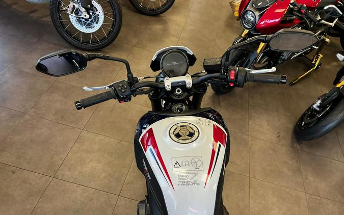 2025 Triumph Trident 660 Triple Tribute Edition Snowdonia White