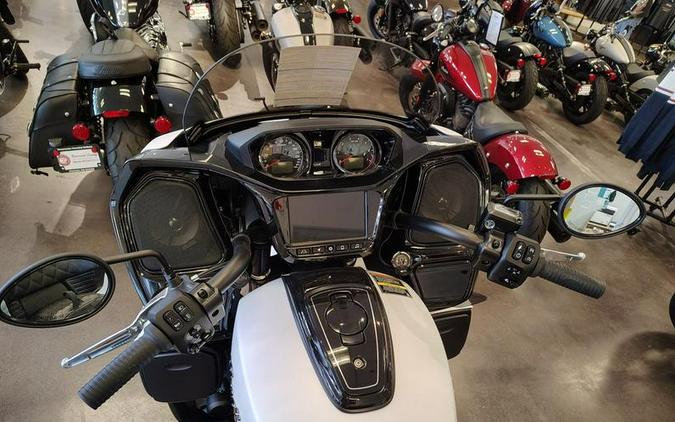 2024 Indian Motorcycle® Pursuit® Dark Horse® w/PowerBand Audio Pkg Icon Ghost White Metallic Smoke