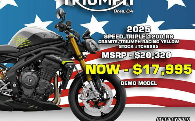 2025 Triumph Speed Triple 1200 RS Granite/Triumph Racing Yellow