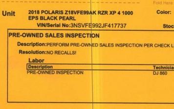 2018 Polaris® RZR XP® 4 1000 EPS Black Pearl