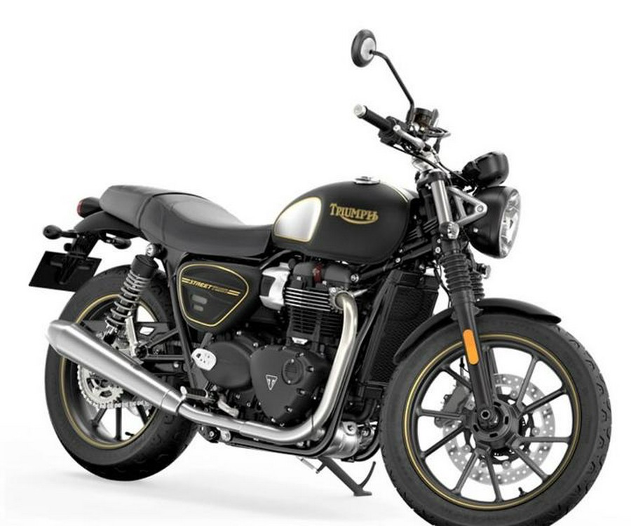 2022 Triumph Street Twin Gold Line Matt Sapphire Black