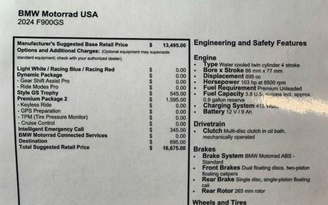 2024 BMW F 900 GS