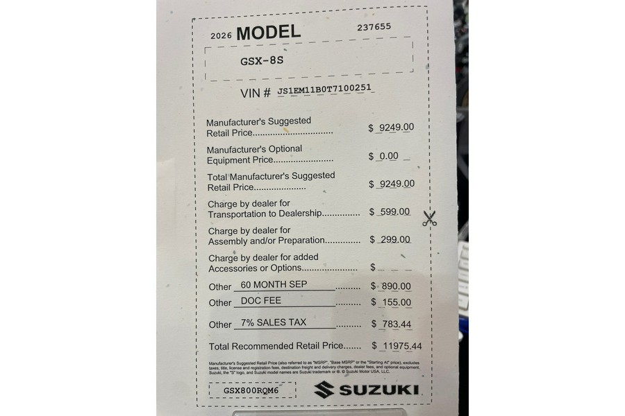 2026 GSX8S 8S - Suzuki