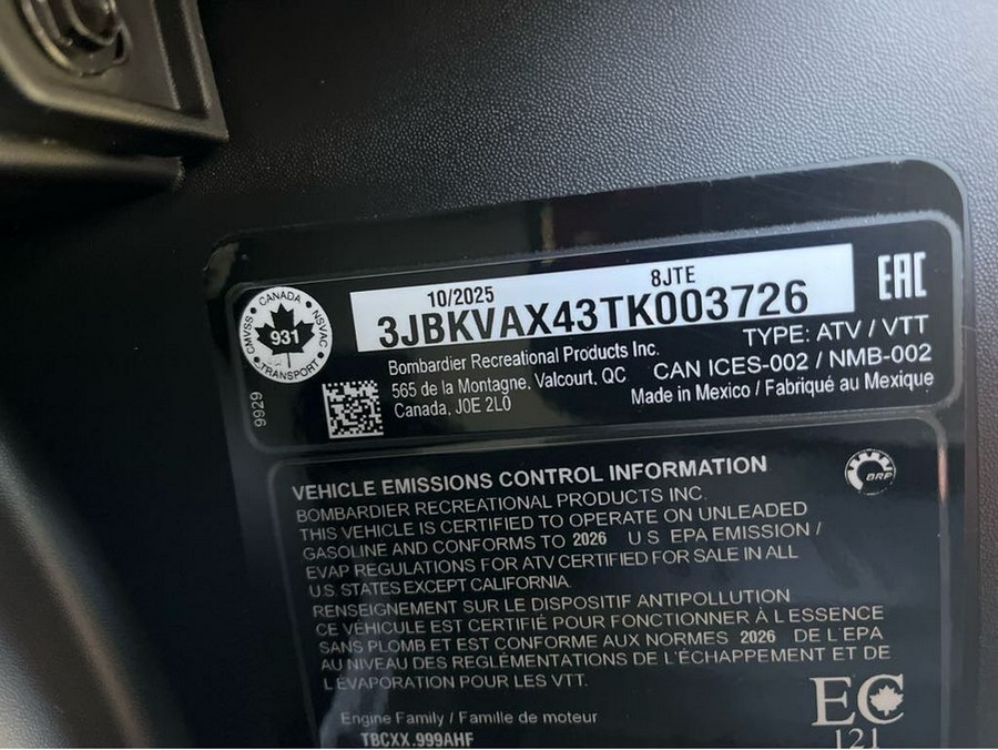 2026 Can-Am DEFENDER LTD 65 HD11 - TAN/BLK