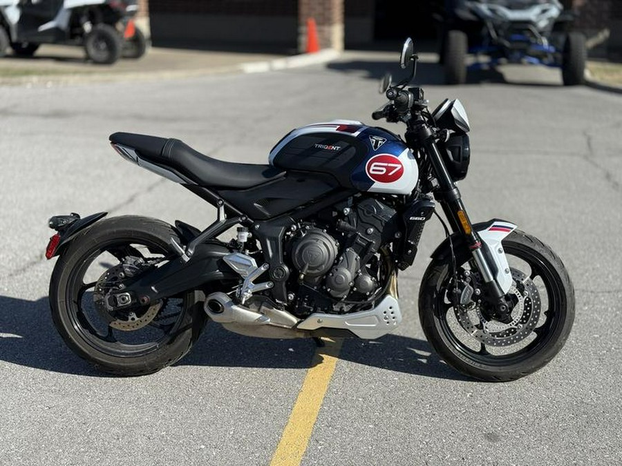 2025 Triumph Trident 660 Triple Tribute Edition Snowdonia White