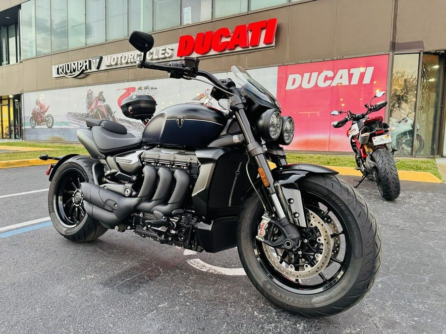 2025 Triumph Rocket 3 Storm GT Matte Sapphire Black and Satin Pacific Blue