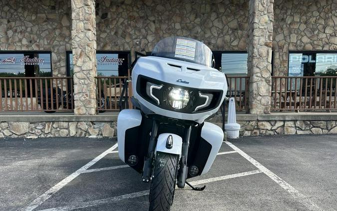 2025 Indian Motorcycle® Pursuit® Dark Horse® 112 w/PowerBand Audio Ghost White Metallic Crystal wit
