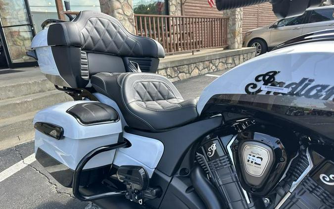 2025 Indian Motorcycle® Pursuit® Dark Horse® 112 w/PowerBand Audio Ghost White Metallic Crystal wit