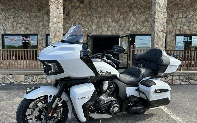 2025 Indian Motorcycle® Pursuit® Dark Horse® 112 w/PowerBand Audio Ghost White Metallic Crystal wit