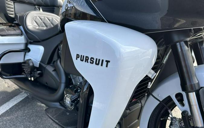 2025 Indian Motorcycle® Pursuit® Dark Horse® 112 w/PowerBand Audio Ghost White Metallic Crystal wit