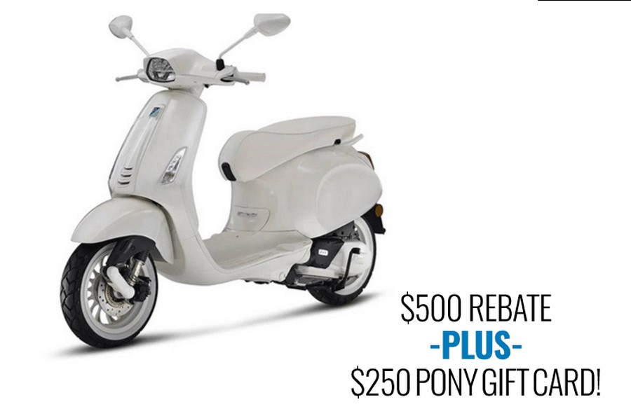 2023 Vespa Color-Matched Sprint 150 - $500 Rebate -PLUS- $250 Pony Gift Card*