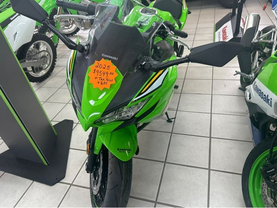 2025 Kawasaki NINJA 650 ABS LIME GREEN/EBONY/PEARL BLIZZARD WHIT