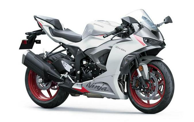 2024 Kawasaki Ninja® ZX™-6R Pearl Robotic White/Metallic Graphite Gray