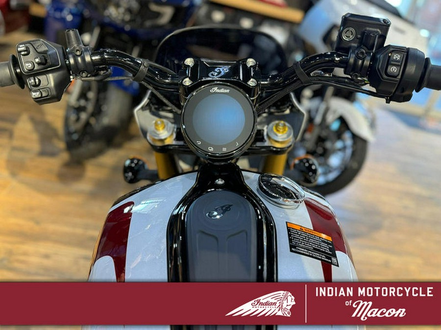 2025 Indian Motorcycle® 101 Scout® Ghost White Metallic with Graphics