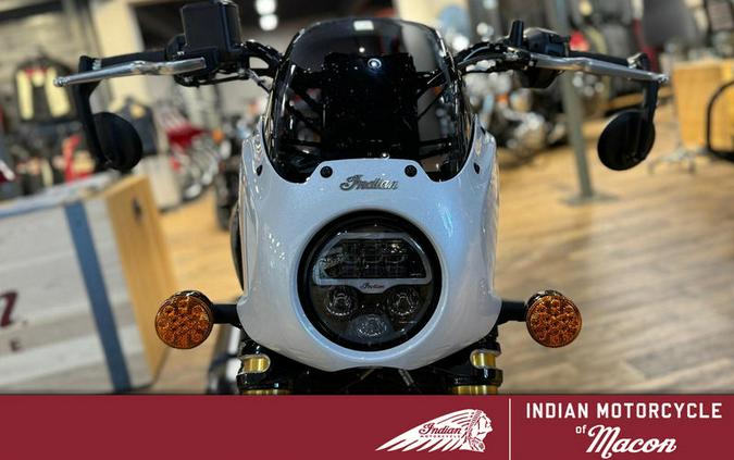 2025 Indian Motorcycle® 101 Scout® Ghost White Metallic with Graphics